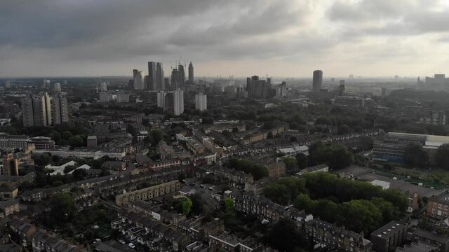 Sun coming out in a rainy day in south england