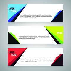 Vector abstract design web banner template. Web Design Elements - Header Design. Abstract geometric Modern design vector illustration.