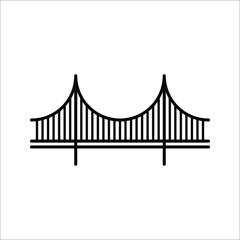 bridge icon vector button logo symbol concept, isolated on white background. eps 10