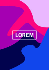 Abstract colorful liquid modern cover design, abstract fluid wavy texture