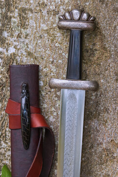 viking sword with scabbard