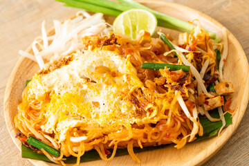 Pad Thai - stir fried noodles in Thai style with egg
