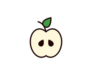 Apple line icon. High quality outline symbol for web design or mobile app. Thin line sign for design logo. Color outline pictogram on white background