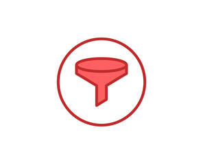 Funnel flat icon. 
