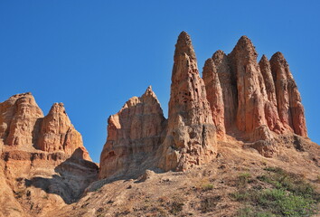 Scenic view of beautiful sand formations in Bosnia and Herzegovina