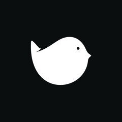 Cute bird logo design vector