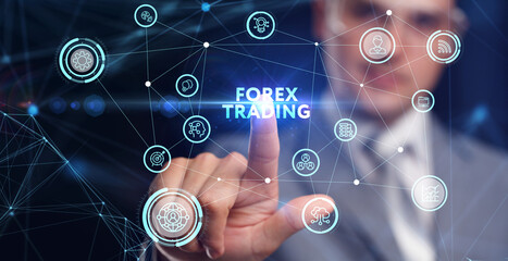 FOREX TRADING, new business concept.  Business, Technology, Internet and network concept.