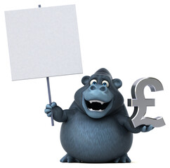 Fun gorilla - 3D Illustration