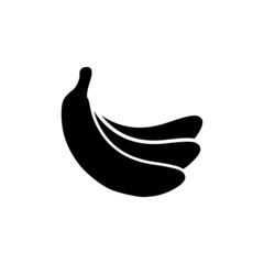 Banana silhouette icon isolated on white background 