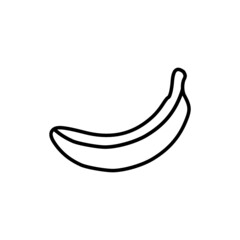 Banana silhouette icon isolated on white background 