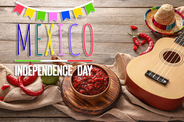 Greeting card for Independence day of Mexico