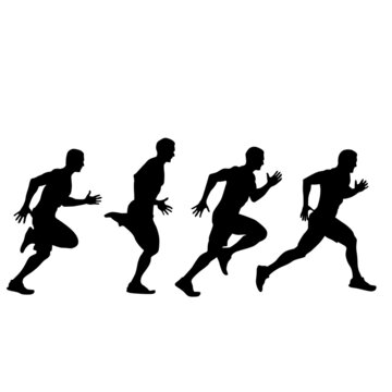 hombre corriendo silueta