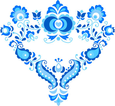 Traditional moravian folk ornament