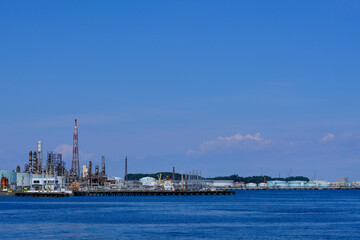 神奈川県横浜市根岸港の風景