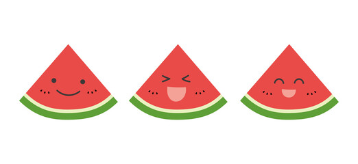 スイカ　顔パーツ