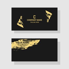 gold business card template 