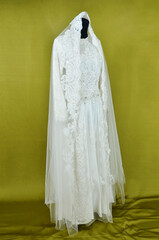 Wedding dress on mannequin