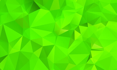 Plakat Abstract Green Color Polygon Background Design, Abstract Geometric Origami Style With Gradient