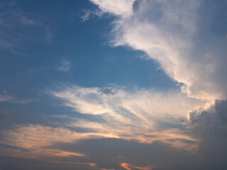 sunset sky with clouds