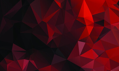 Fototapeta premium Abstract Red Color Polygon Background Design, Abstract Geometric Origami Style With Gradient