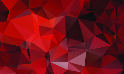 Abstract Red Color Polygon Background Design, Abstract Geometric Origami Style With Gradient