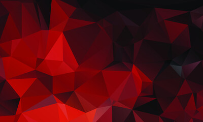 Fototapeta premium Abstract Red Color Polygon Background Design, Abstract Geometric Origami Style With Gradient