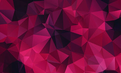 Abstract Red Color Polygon Background Design, Abstract Geometric Origami Style With Gradient