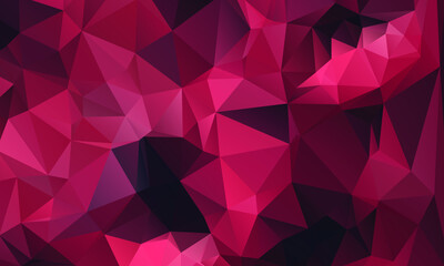 Fototapeta premium Abstract Red Color Polygon Background Design, Abstract Geometric Origami Style With Gradient