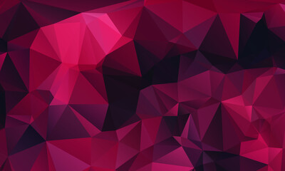 Abstract Red Color Polygon Background Design, Abstract Geometric Origami Style With Gradient