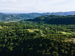Fototapeta na wymiar View of the mountains Georgia aerial landscape