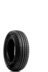 New car tire on white background.