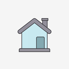 Fototapeta na wymiar Vector illustration of house icon isolated on white