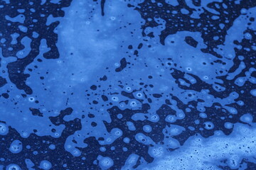 water drops on blue background