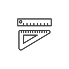 Rulers line icon
