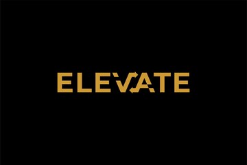 Elevate letters logo design vector.	
