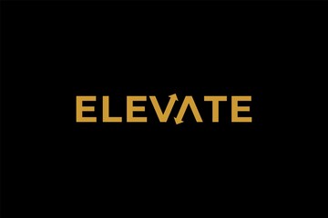 Elevate letters logo design vector.	
