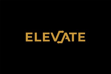 Elevate letters logo design vector.	

