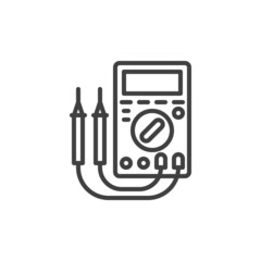 Digital multimeter line icon