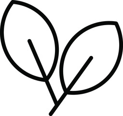 Vector image (icon) of two leaves from a tree.