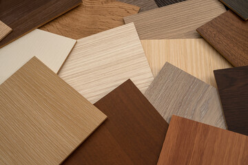 vinyl  wooden  samples with different  type of wood texture
