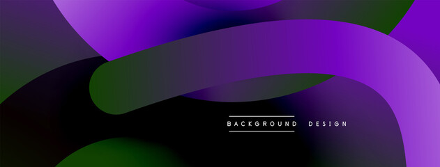 Abstract overlapping lines and circles geometric background with gradient colors