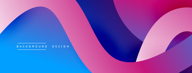 Abstract overlapping lines and circles geometric background with gradient colors