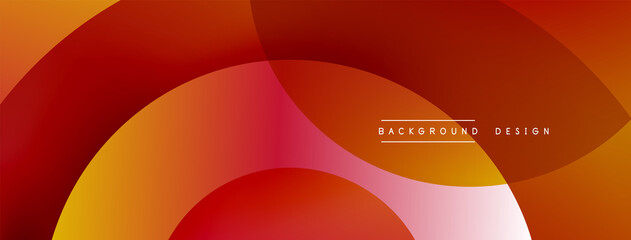 Abstract overlapping lines and circles geometric background with gradient colors