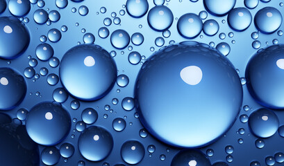 Water drops blue background
