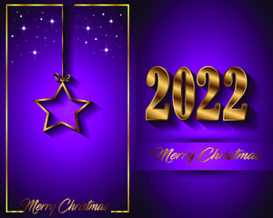 2022 Merry Christmas background for your seasonal invitations, festival posters, greetings cards. 