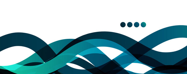 Abstract background - transparent overlapping wavy lines on white pattern. Vector Illustration For Wallpaper, Banner, Background, Landing Page