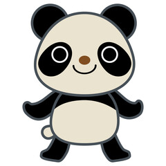 立ちポーズ 動物 イラスト 【ライン】パンダ02