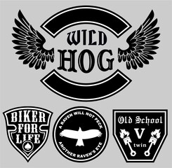 Skull Patch Set - for roaming bikers