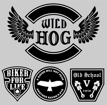 Skull Patch Set - for roaming bikers