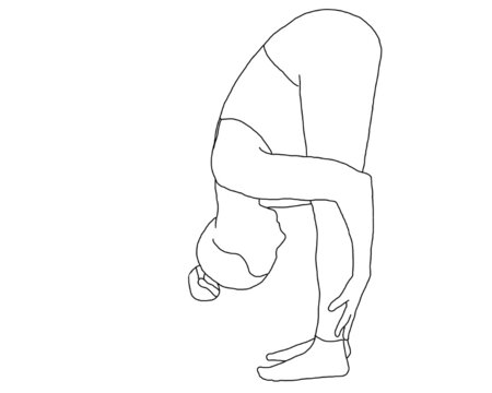Woman doing yoga asana Uttanasana - standing forward bend Stock Photo -  Alamy